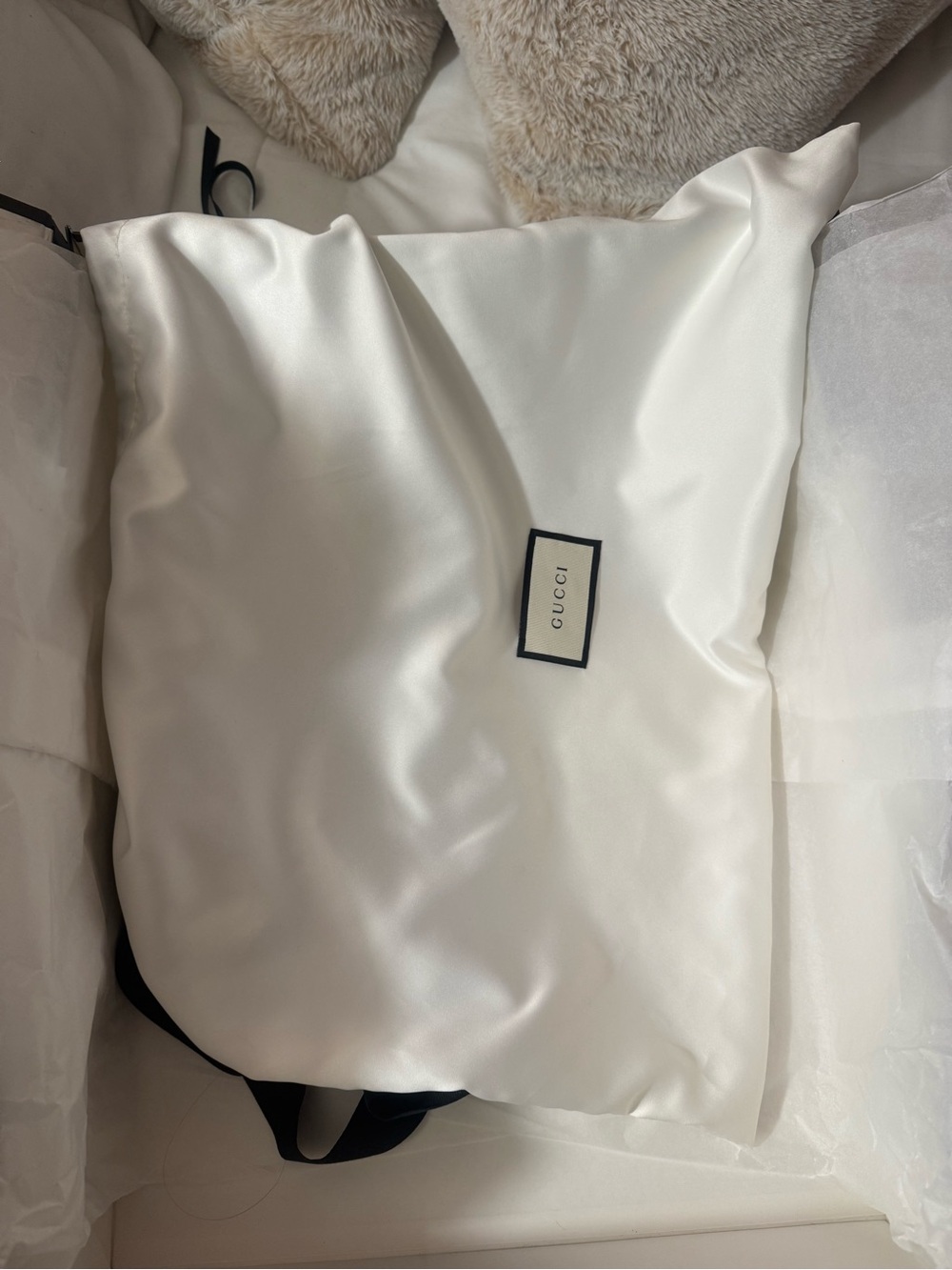 Gucci Brown GG Supreme Canvas Tote with Gold Chain Strap - Picture 9 of 11